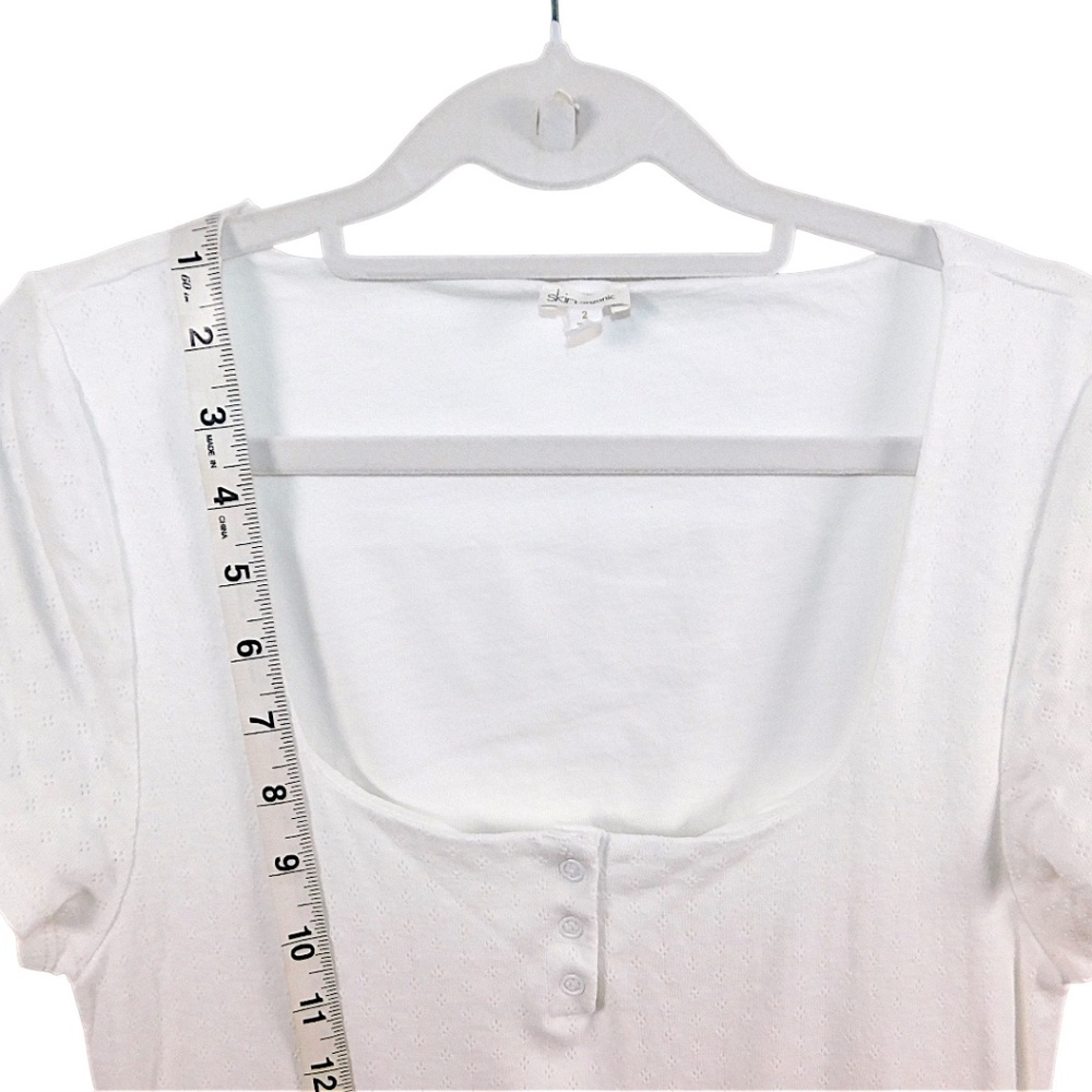 Skin Organic White Cotton Nightdress – Size 2 (Made in Peru) - Picture 8 of 11